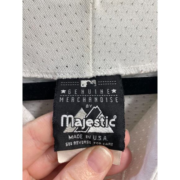 Vintage Majestic Jersey Mens XL White Button Front MLB Genuine Merchandise B76 - Picture 6 of 8